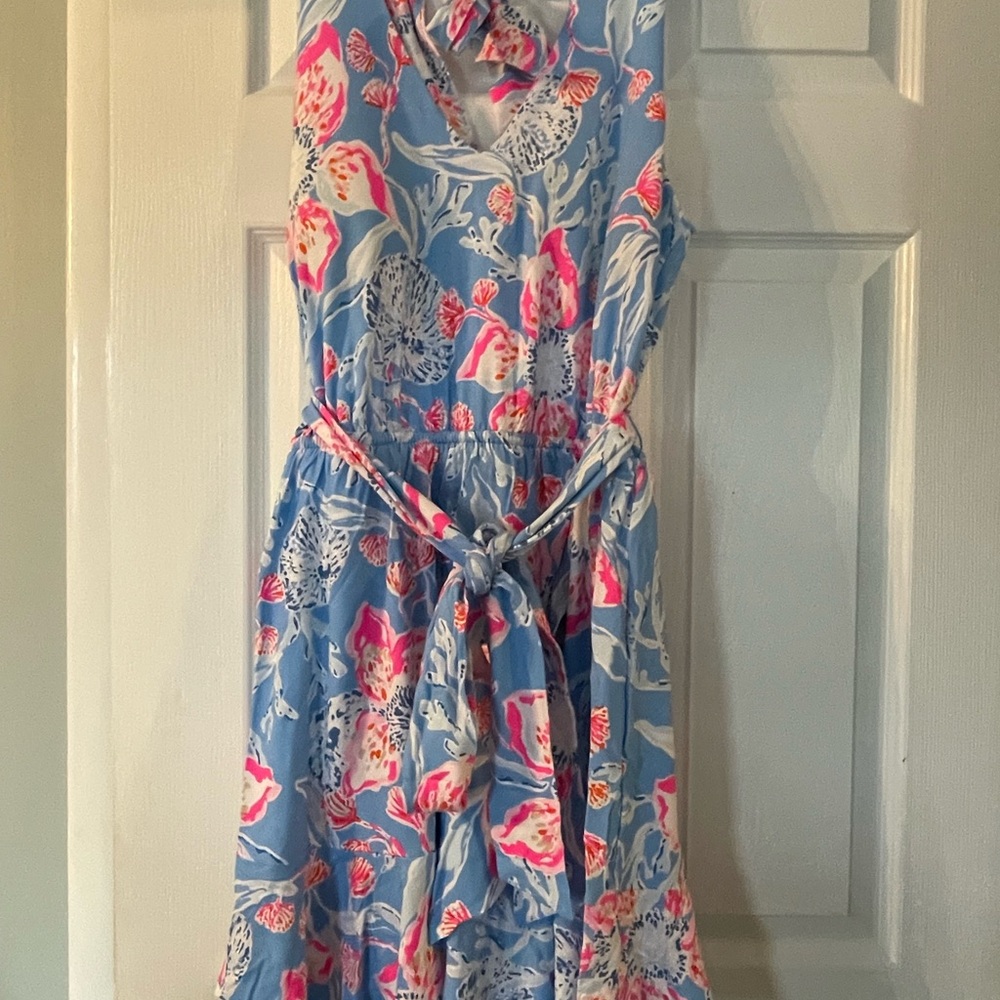 Lilly Pulitzer Camri Halter Romper: Bahamian rhapsody